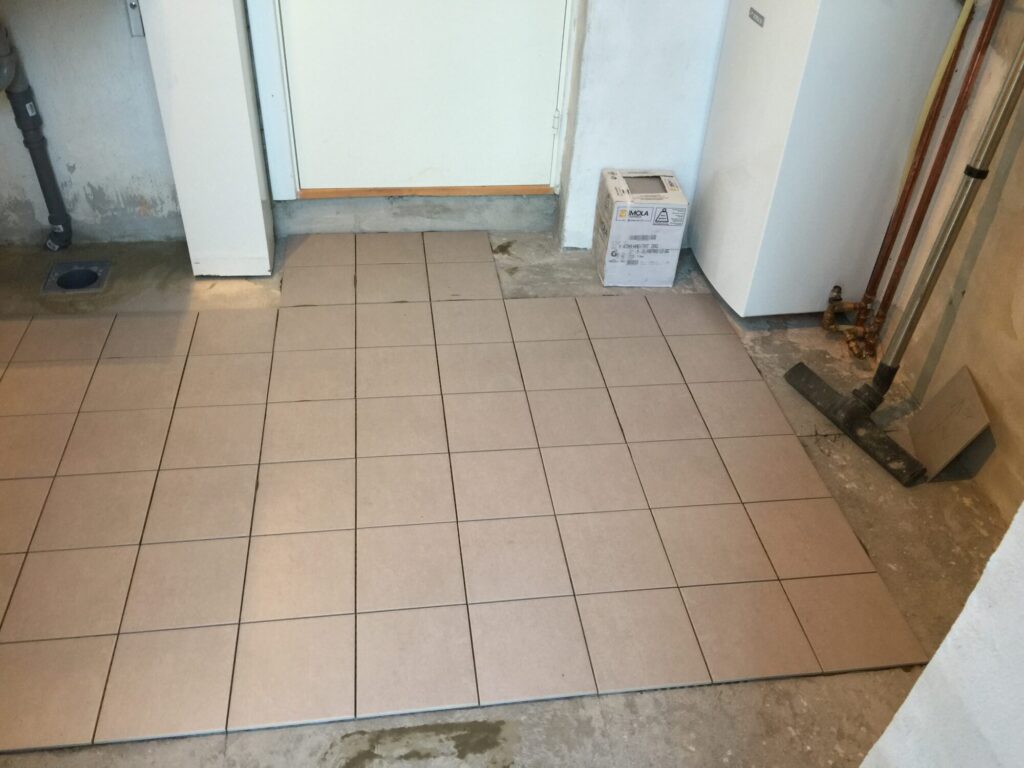 Nylagt klinkegulv i entré